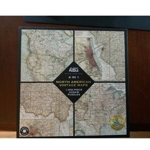 NIB Professor Puzzle 4 in 1 North America Vintage Maps